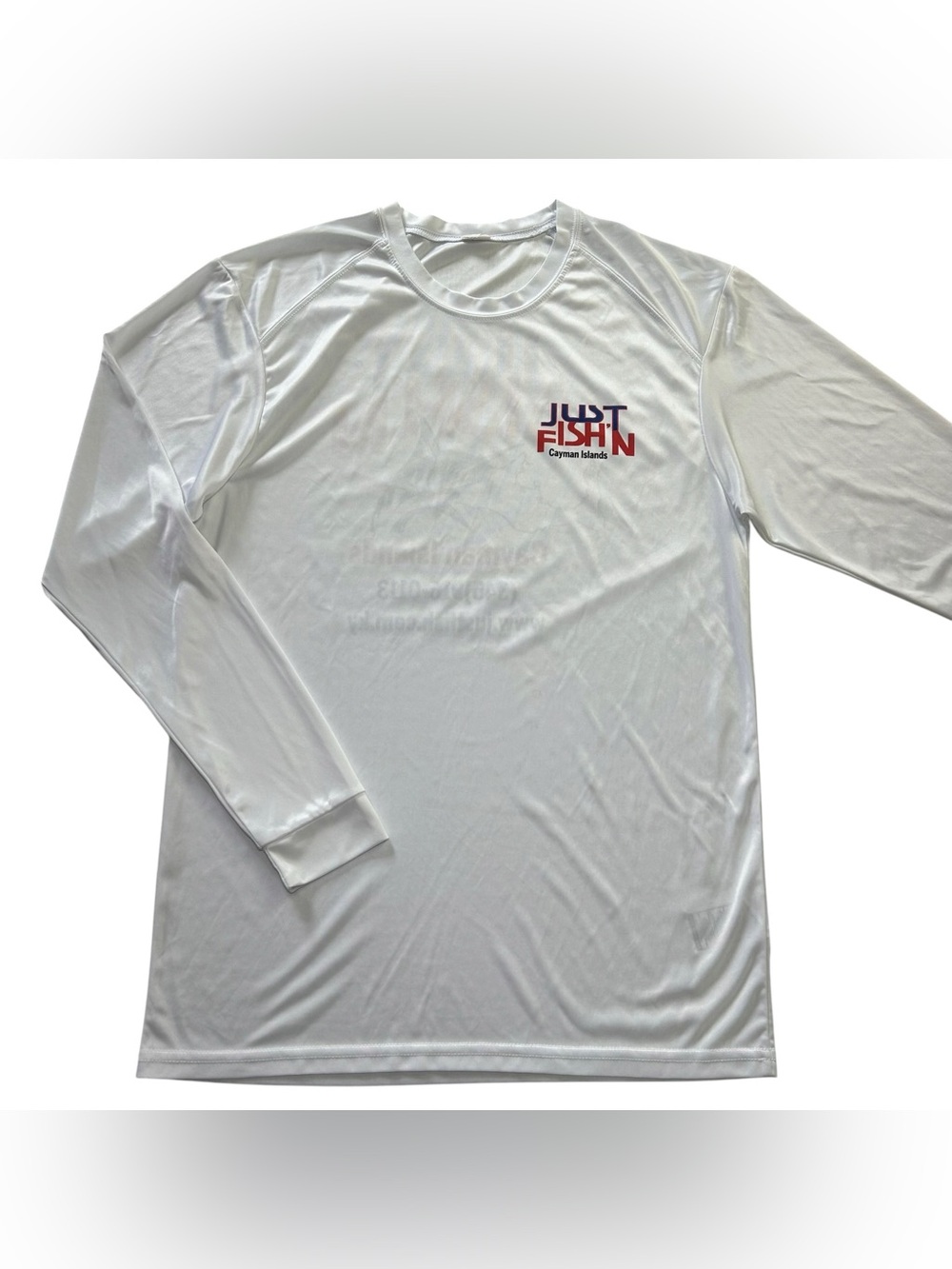 Paragon Cayman Islands Just Fishin’ UPF 50+ Beach Shirt Long Sleeve Men’s size M